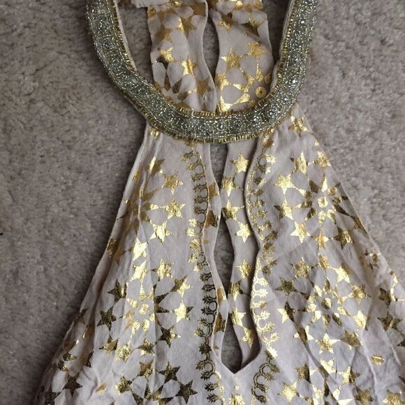 Kimchi Blue Gold Corellia Beaded Neck Mini Dress - Picture 8 of 13